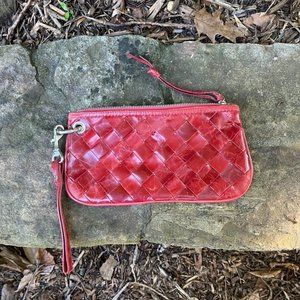 Latico red leather handbag